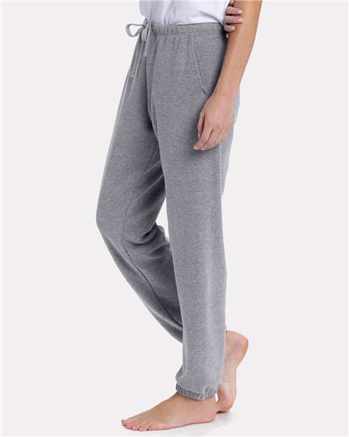 Next Level Women's Laguna Sueded Sweatpants - 9884 Heather Grey