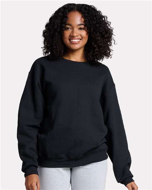 JERZEES Unisex Rugged Crewneck Sweatshirt - C12MR Black Ink