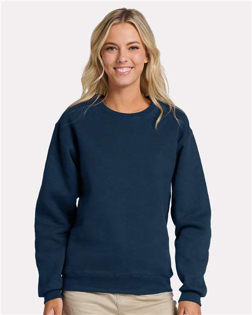 JERZEES Unisex Rugged Crewneck Sweatshirt - C12MR Washed Navy