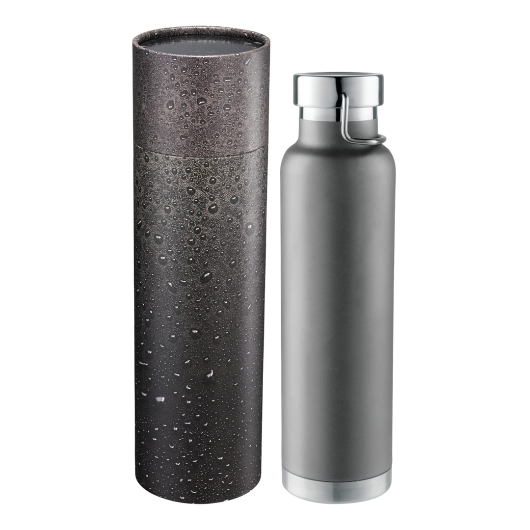 Thor Copper Vac Bottle 22oz With Cylindrical Box - 1626-81 Gray