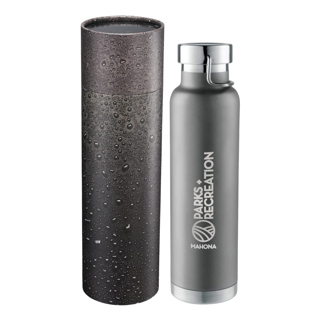 Thor Copper Vac Bottle 22oz With Cylindrical Box - 1626-81 Gray