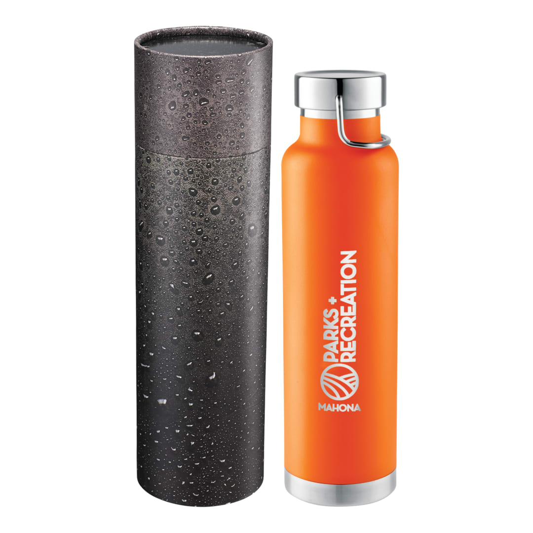 Thor Copper Vac Bottle 22oz With Cylindrical Box - 1626-81 Orange