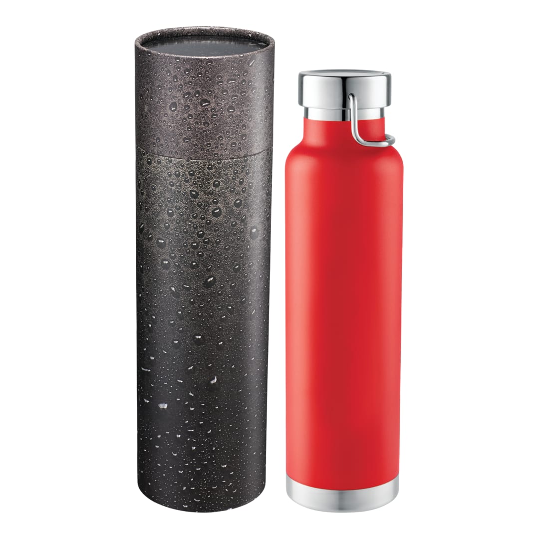 Thor Copper Vac Bottle 22oz With Cylindrical Box - 1626-81 Red