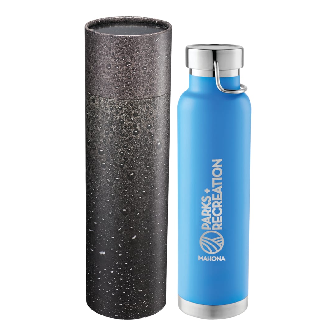 Thor Copper Vac Bottle 22oz With Cylindrical Box - 1626-81 Blue