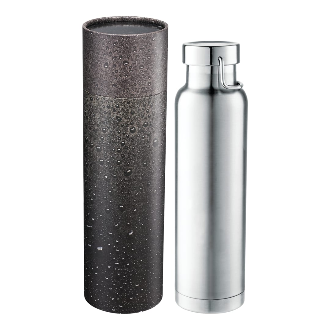 Thor Copper Vac Bottle 22oz With Cylindrical Box - 1626-81 Silver