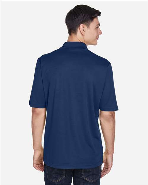 Core365 Men's Balance Colorblock Performance Piqué Polo - CE101 Electric Blue- Classic Navy