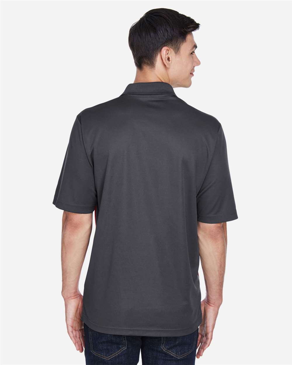 Core365 Men's Balance Colorblock Performance Piqué Polo - CE101 Classic Red- Carbon