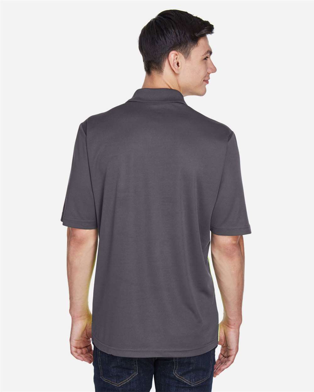 Core365 Men's Balance Colorblock Performance Piqué Polo - CE101 Safety Yellow- Carbon