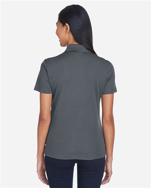 Core365 Women's Balance Colorblock Performance Piqué Polo - CE101W Forest- Carbon