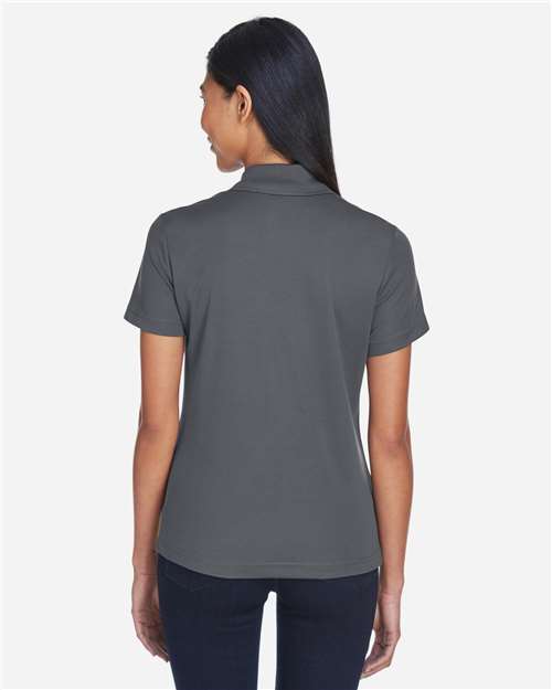 Core365 Women's Balance Colorblock Performance Piqué Polo - CE101W Safety Yellow- Carbon