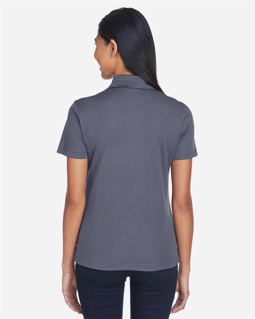 Core365 Women's Balance Colorblock Performance Piqué Polo - CE101W Classic Navy- Carbon