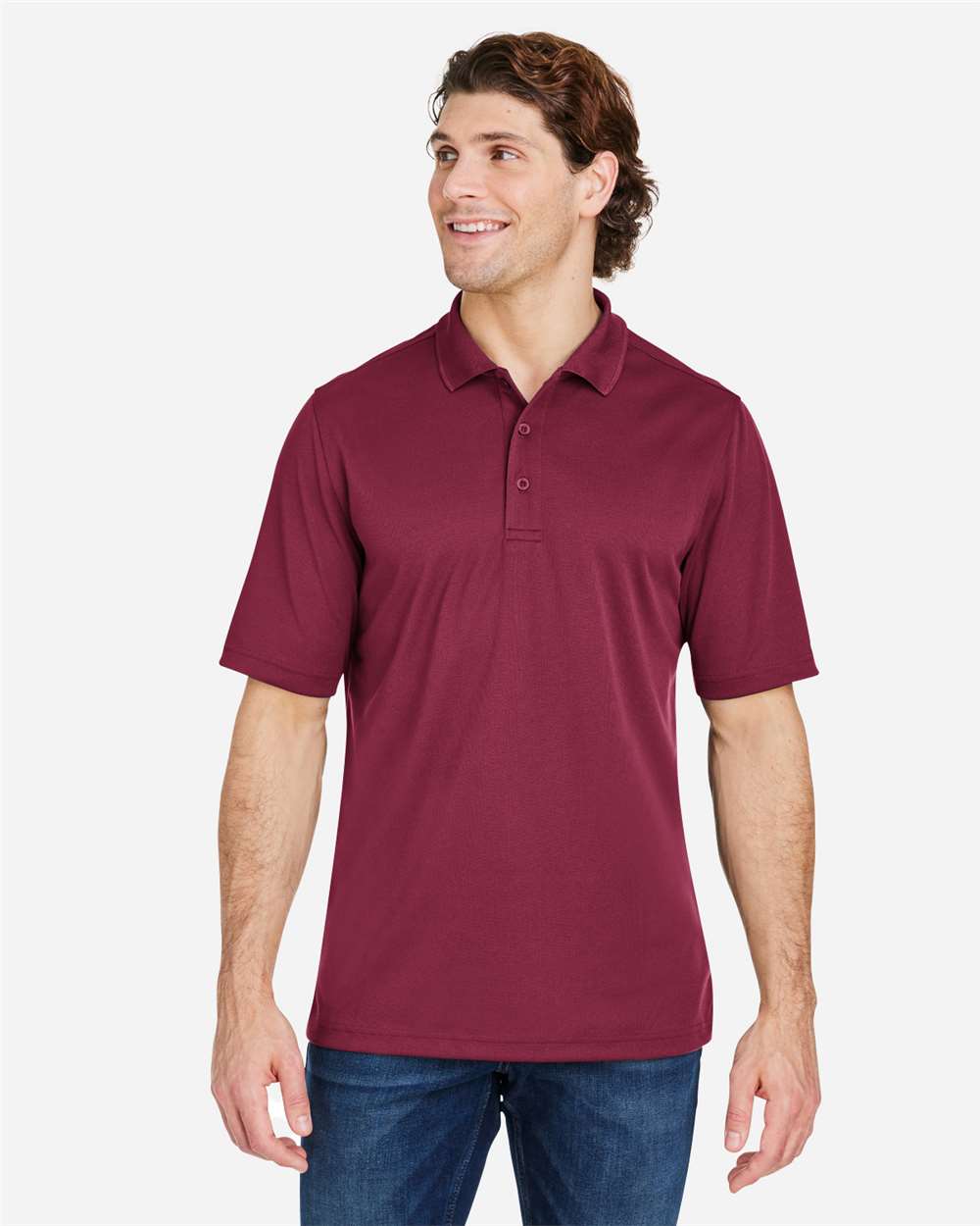 Core365 Men's Market Snag Protect Mesh Polo - CE104 Burgundy