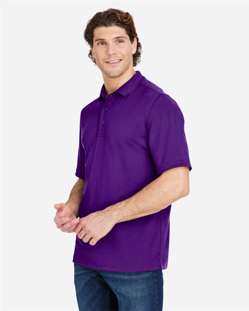 Core365 Men's Market Snag Protect Mesh Polo - CE104 Campus Purple