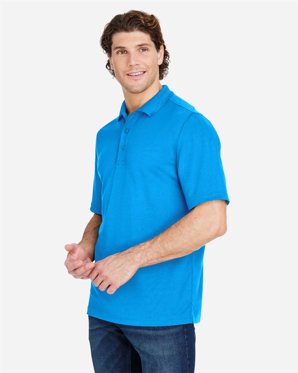 Core365 Men's Market Snag Protect Mesh Polo - CE104 Electric Blue