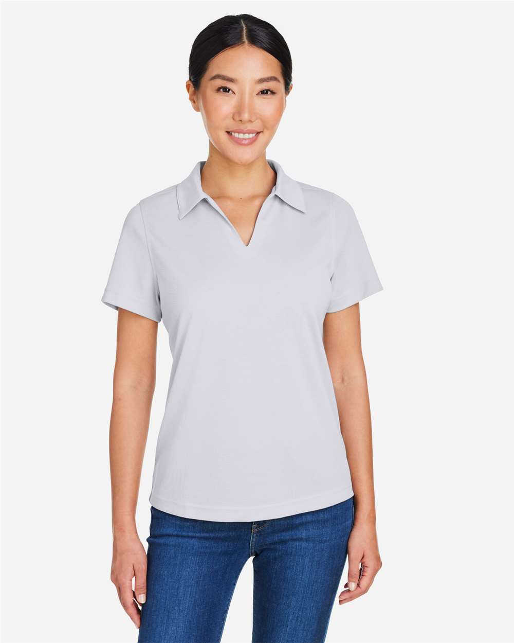 Core365 Women's Market Snag Protect Mesh Polo - CE104W Platinum