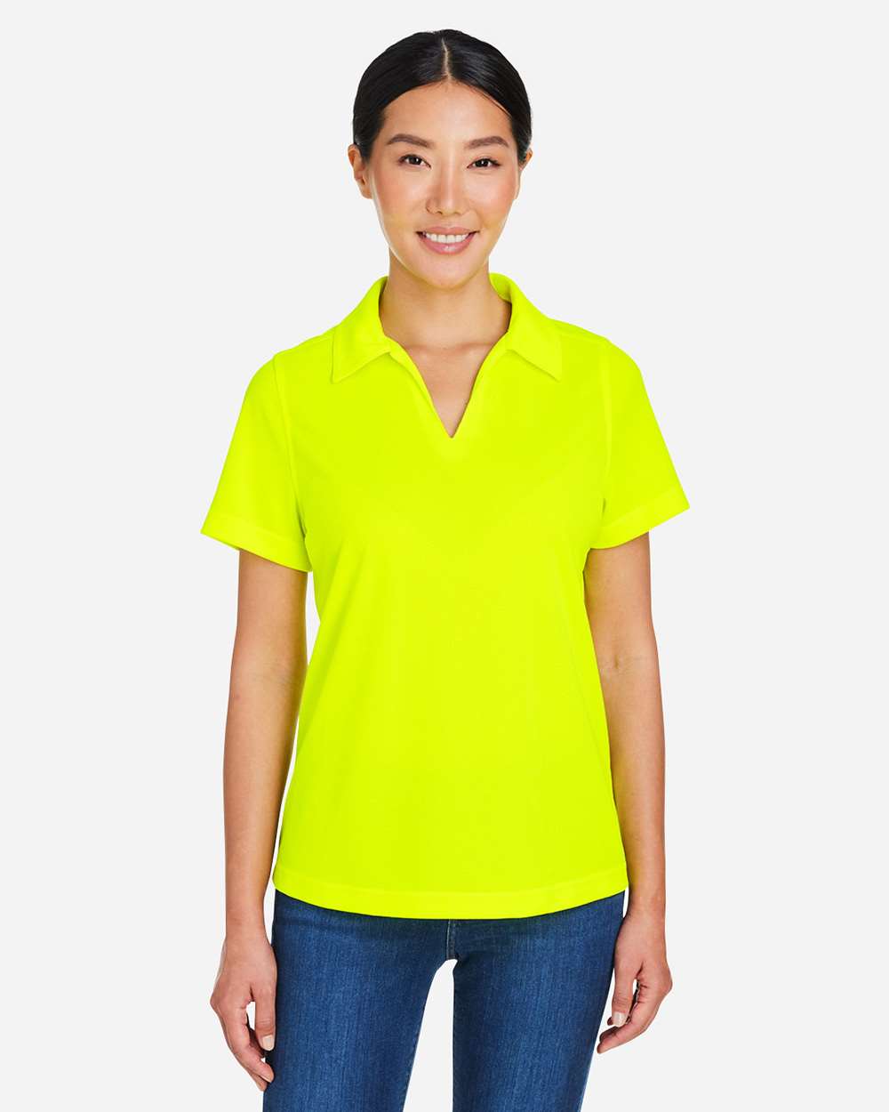 Core365 Women's Market Snag Protect Mesh Polo - CE104W Safety Yellow