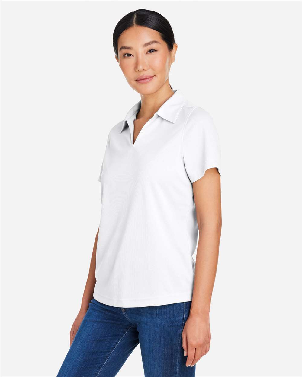 Core365 Women's Market Snag Protect Mesh Polo - CE104W White