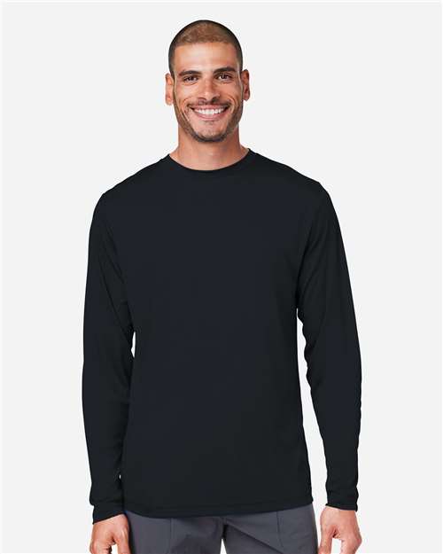 Core365 Unisex Capital Long Sleeve Performance T-Shirt - CE10L Black