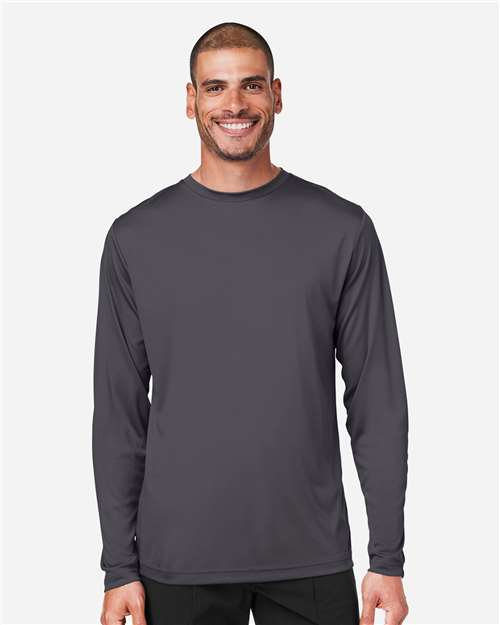 Core365 Unisex Capital Long Sleeve Performance T-Shirt - CE10L Carbon