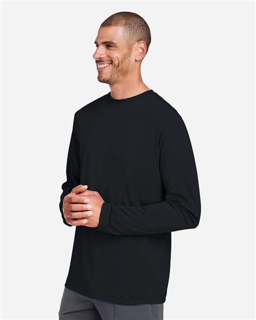 Core365 Unisex Capital Long Sleeve Performance T-Shirt - CE10L Black