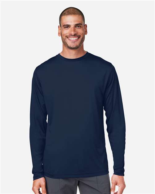 Core365 Unisex Capital Long Sleeve Performance T-Shirt - CE10L Classic Navy