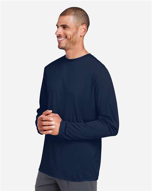 Core365 Unisex Capital Long Sleeve Performance T-Shirt - CE10L Classic Navy