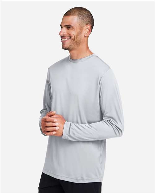 Core365 Unisex Capital Long Sleeve Performance T-Shirt - CE10L Platinum