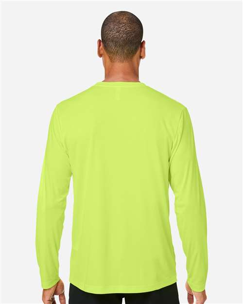 Core365 Unisex Capital Long Sleeve Performance T-Shirt - CE10L Safety Yellow