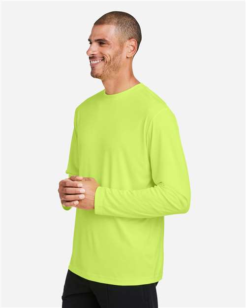 Core365 Unisex Capital Long Sleeve Performance T-Shirt - CE10L Safety Yellow