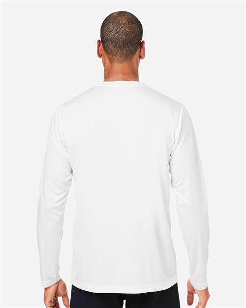 Core365 Unisex Capital Long Sleeve Performance T-Shirt - CE10L White