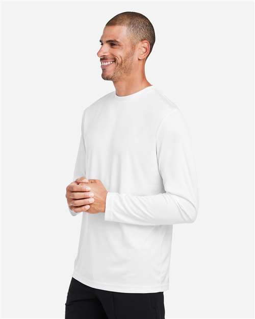 Core365 Unisex Capital Long Sleeve Performance T-Shirt - CE10L White