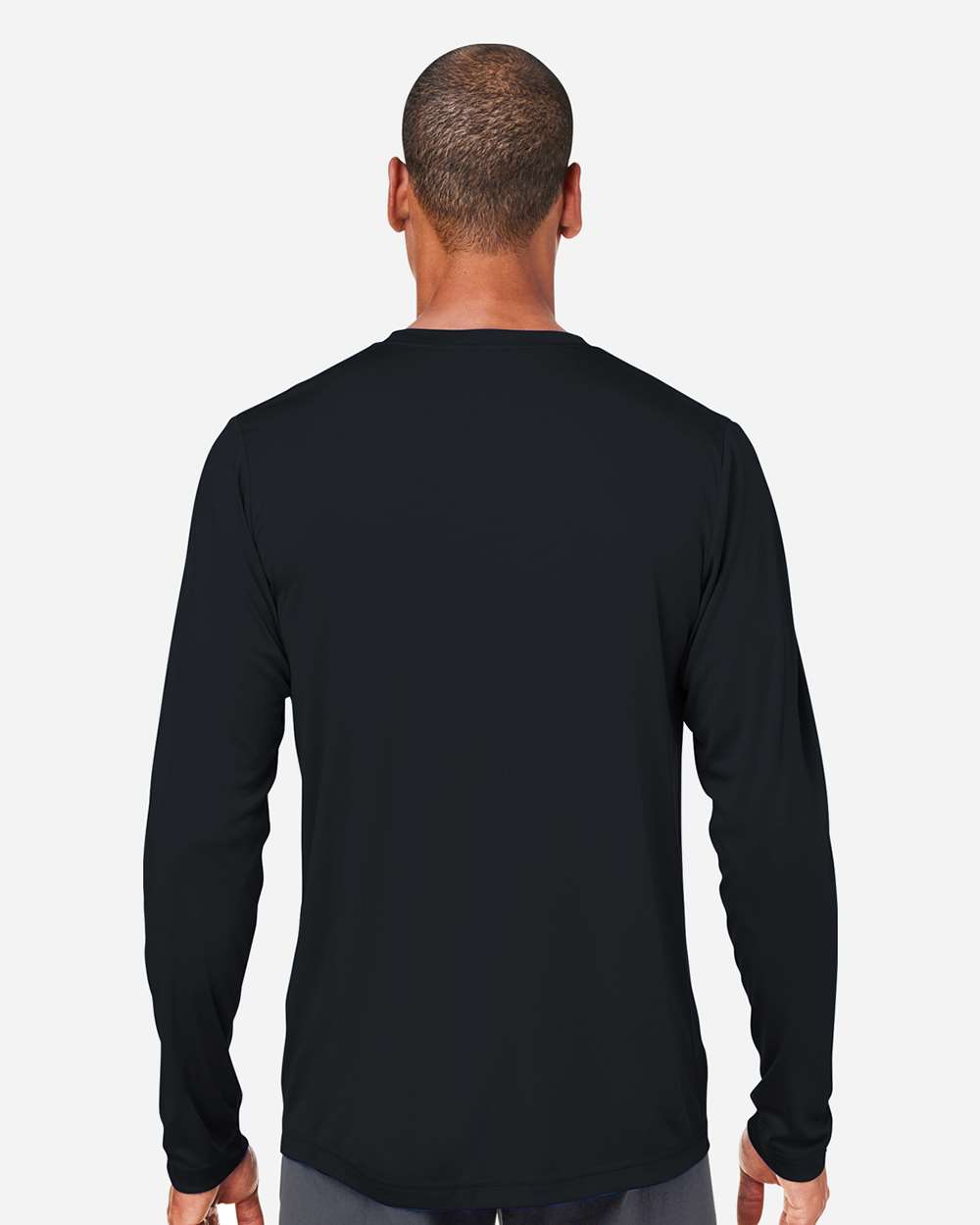 Core365 Unisex Capital Long Sleeve Performance T-Shirt - CE10L Black