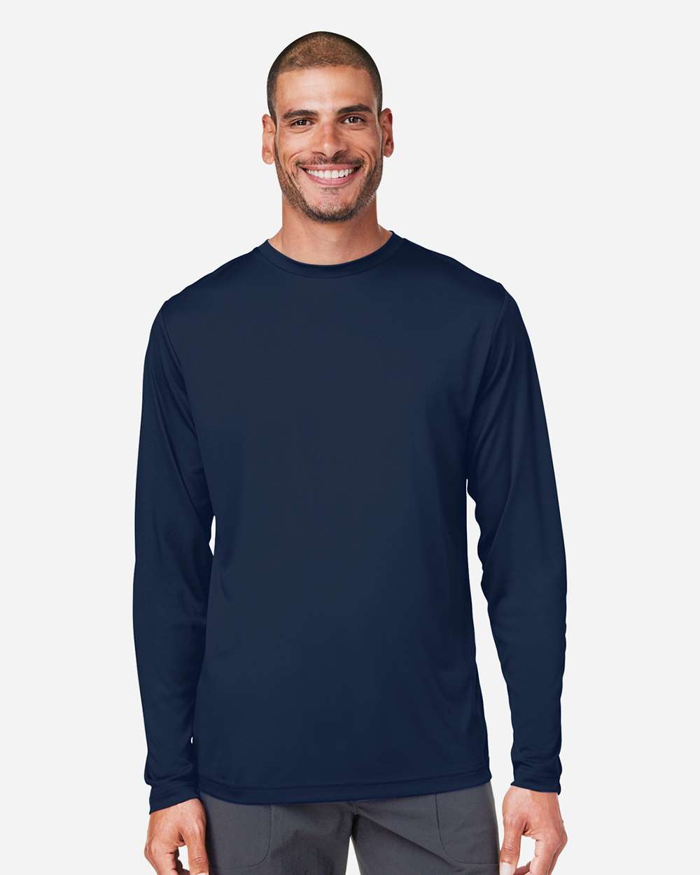 Core365 Unisex Capital Long Sleeve Performance T-Shirt - CE10L Classic Navy