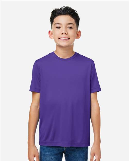 Core365 Youth Capital Performance T-Shirt - CE10Y Campus Purple