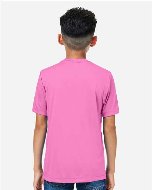 Core365 Youth Capital Performance T-Shirt - CE10Y Charity Pink