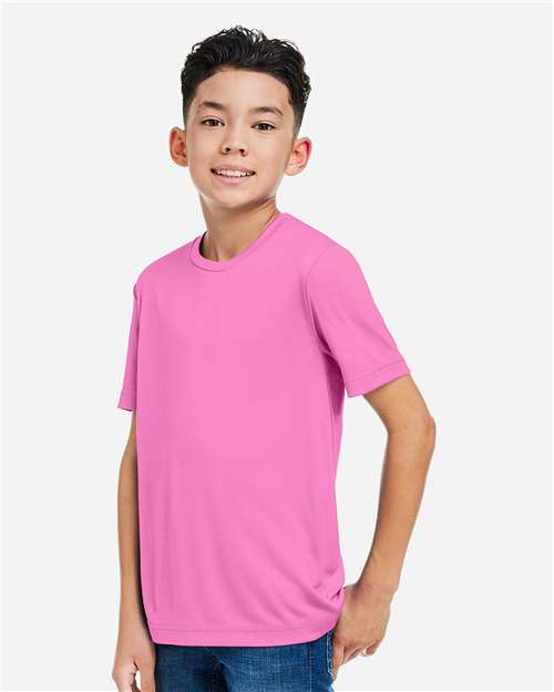 Core365 Youth Capital Performance T-Shirt - CE10Y Charity Pink