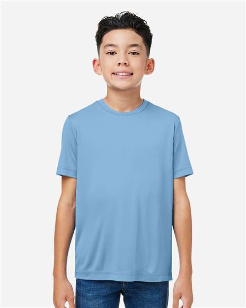 Core365 Youth Capital Performance T-Shirt - CE10Y Columbia Blue