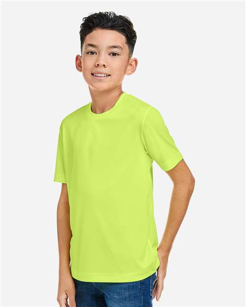 Core365 Youth Capital Performance T-Shirt - CE10Y Safety Yellow