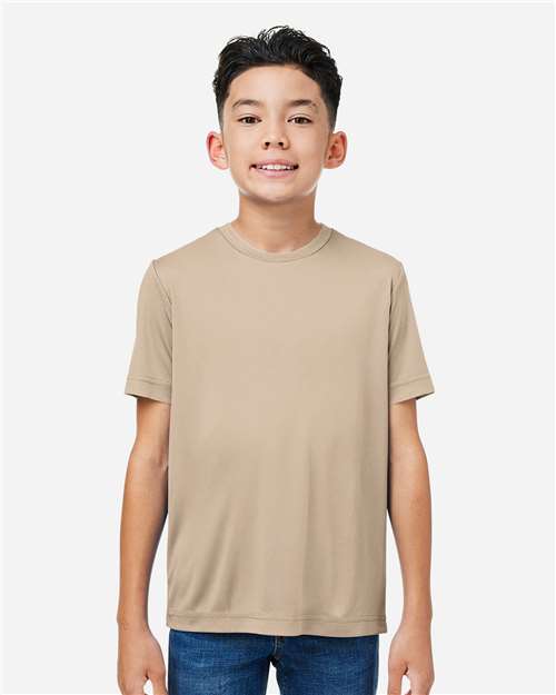 Core365 Youth Capital Performance T-Shirt - CE10Y Stone