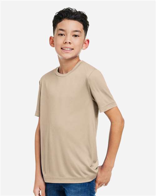 Core365 Youth Capital Performance T-Shirt - CE10Y Stone