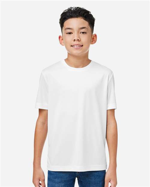 Core365 Youth Capital Performance T-Shirt - CE10Y White