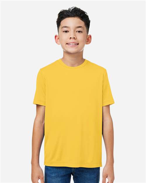 Core365 Youth Capital Performance T-Shirt - CE10Y Campus Gold