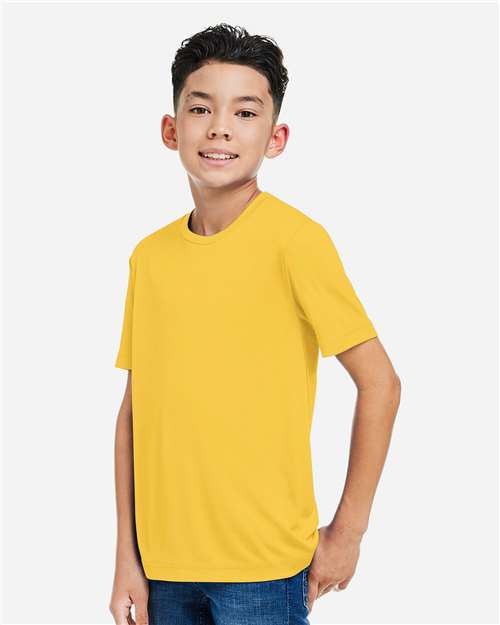 Core365 Youth Capital Performance T-Shirt - CE10Y Campus Gold