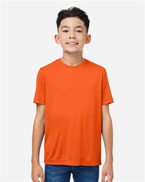 Core365 Youth Capital Performance T-Shirt - CE10Y Campus Orange