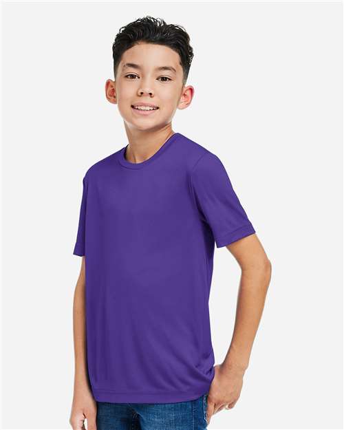 Core365 Youth Capital Performance T-Shirt - CE10Y Campus Purple