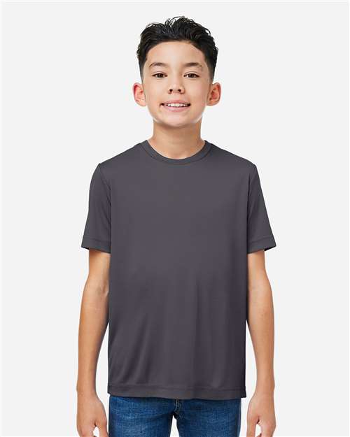 Core365 Youth Capital Performance T-Shirt - CE10Y Carbon