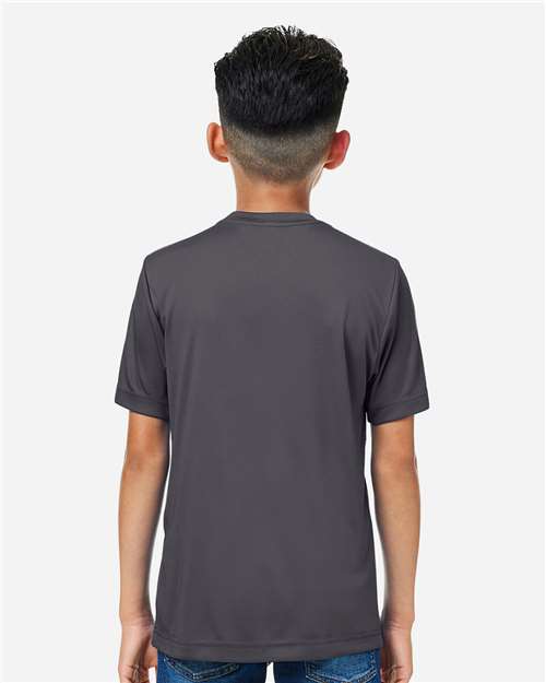 Core365 Youth Capital Performance T-Shirt - CE10Y Carbon