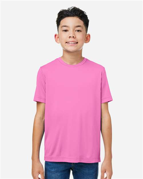 Core365 Youth Capital Performance T-Shirt - CE10Y Charity Pink