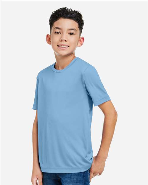 Core365 Youth Capital Performance T-Shirt - CE10Y Columbia Blue
