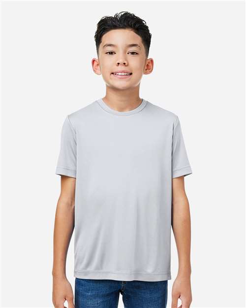 Core365 Youth Capital Performance T-Shirt - CE10Y Platinum